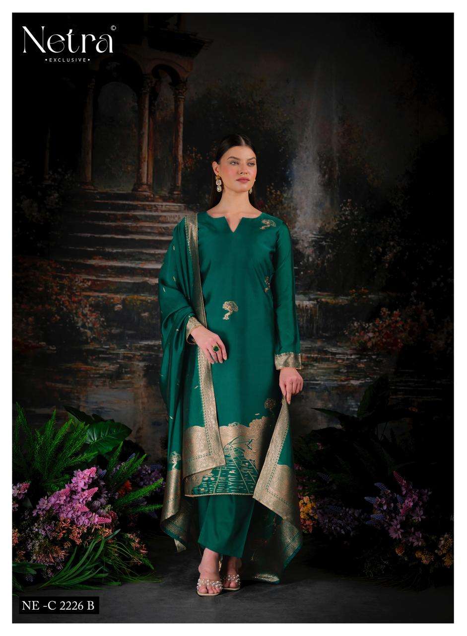 Trinay Vol 2 Netra Viscose Silk Pant Style Suits Supplier Ahmedabad