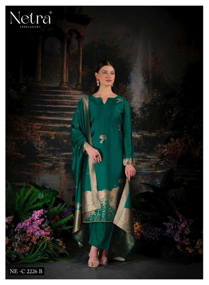 Trinay Vol 2 Netra Viscose Silk Pant Style Suits Supplier Ahmedabad