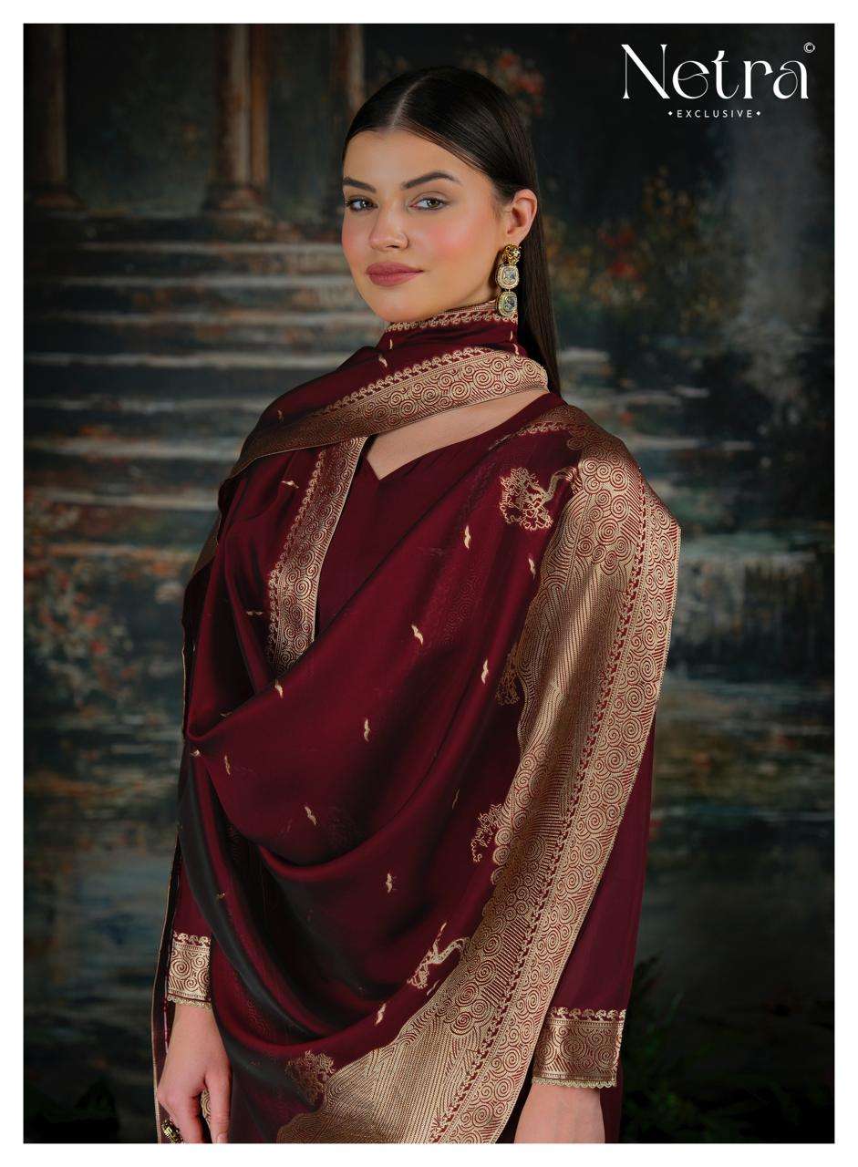 Trinay Vol 2 Netra Viscose Silk Pant Style Suits Supplier Ahmedabad