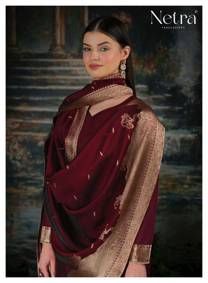 Trinay Vol 2 Netra Viscose Silk Pant Style Suits Supplier Ahmedabad