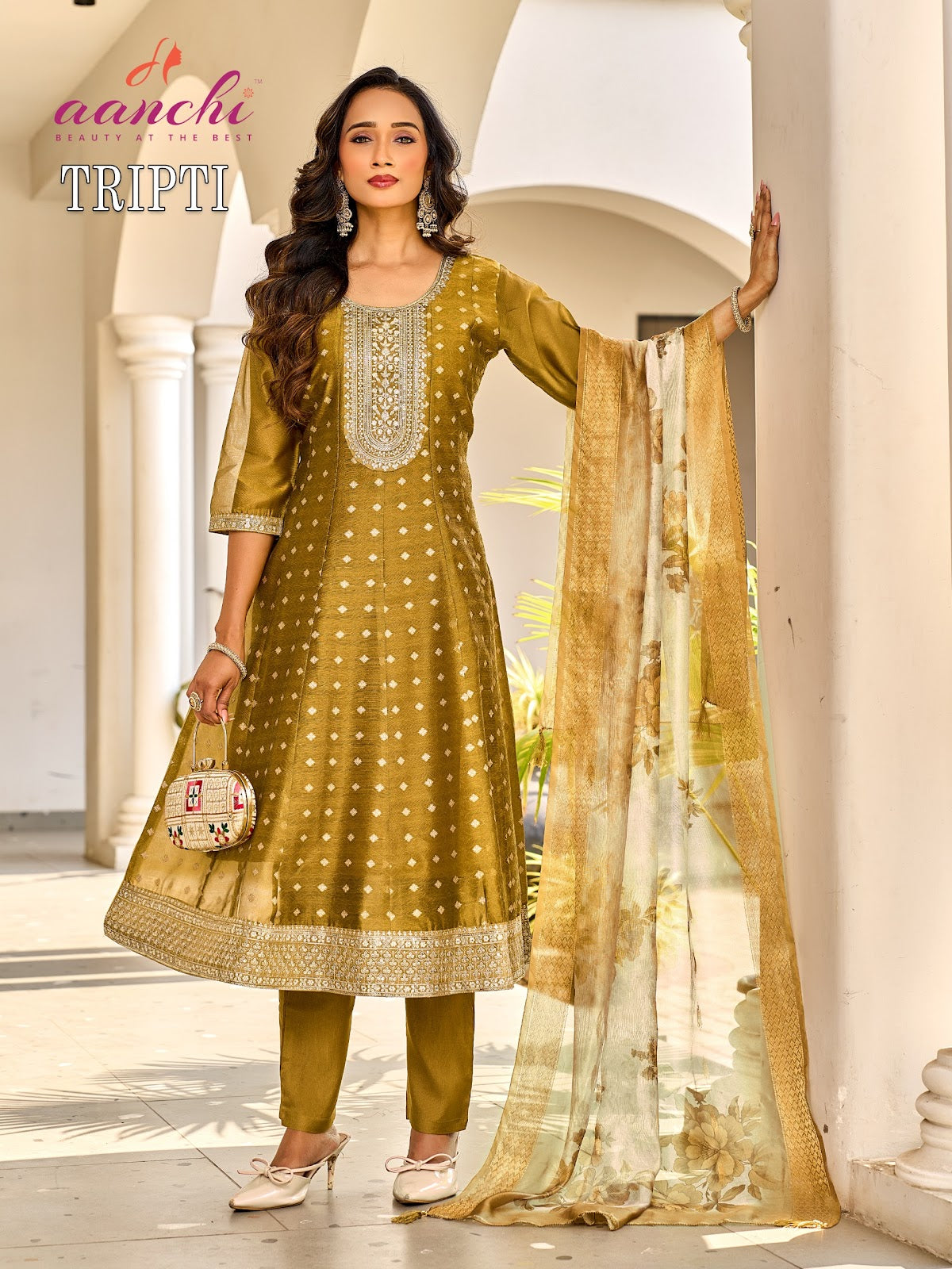 Tripti Aanchi Shimmer Readymade Anarkali Suits Exporter Gujarat