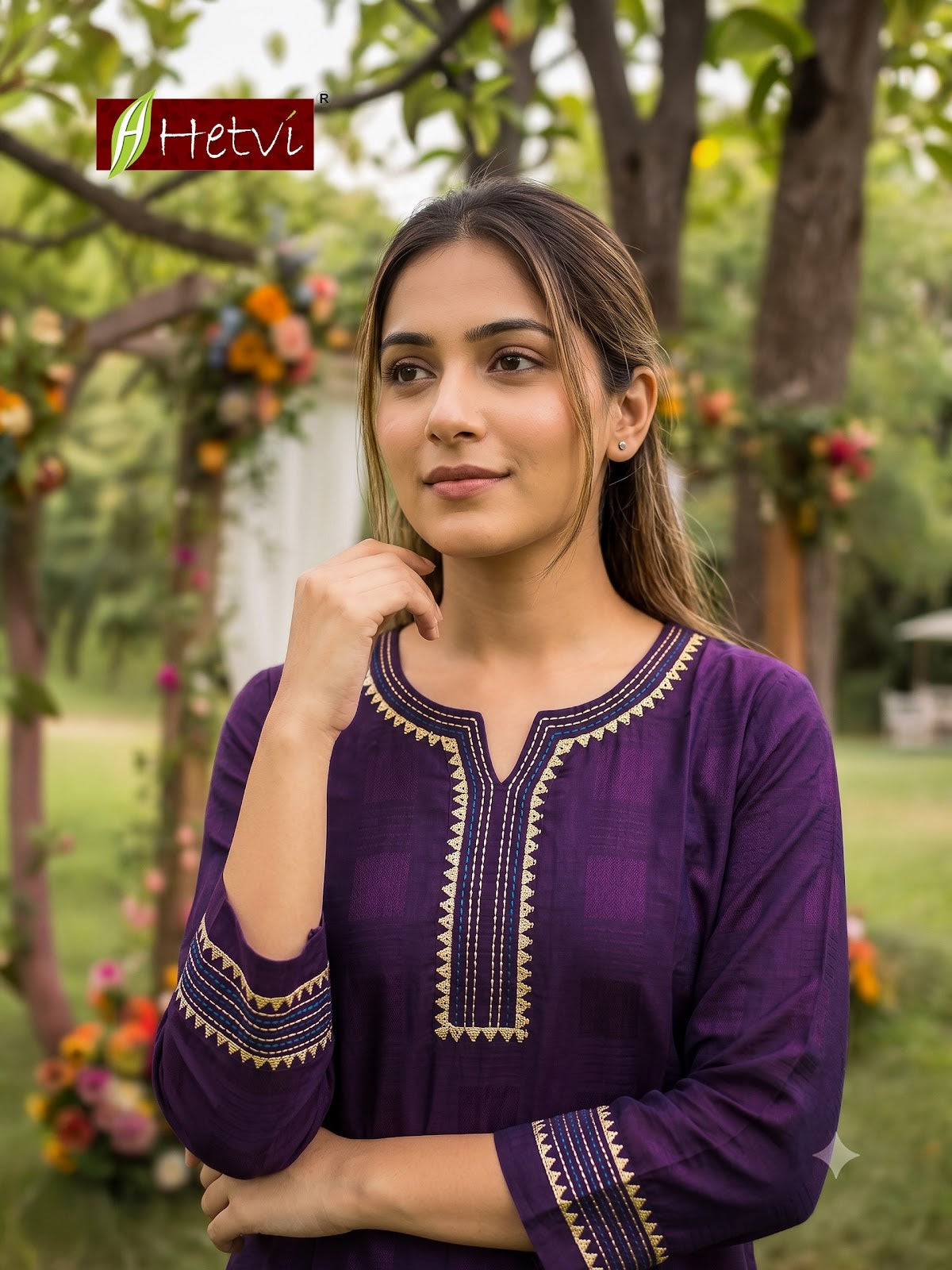 Tripti Hetvi Silk Knee Length Kurtis Manufacturer Gujarat
