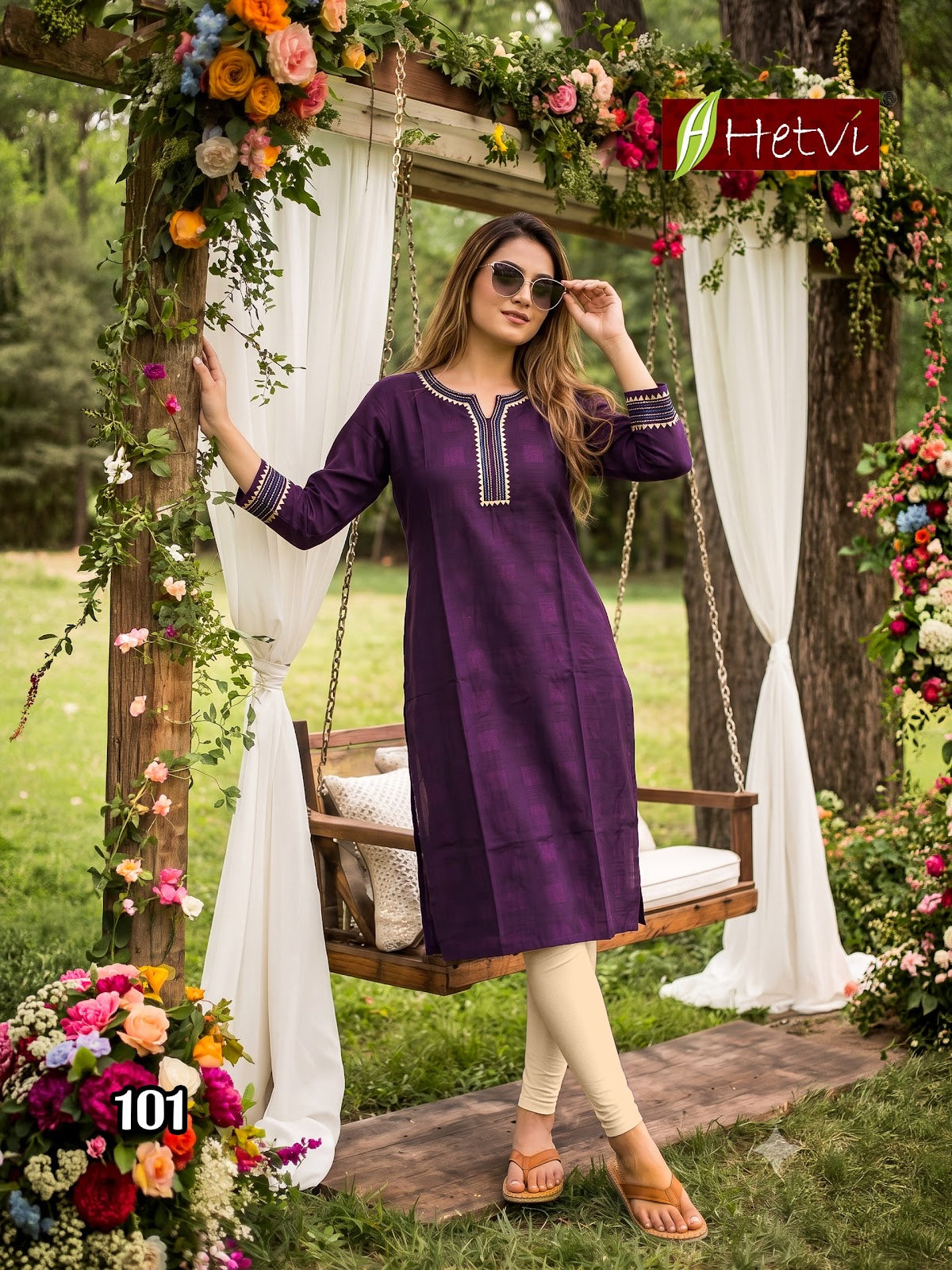 Tripti Hetvi Silk Knee Length Kurtis Manufacturer Gujarat
