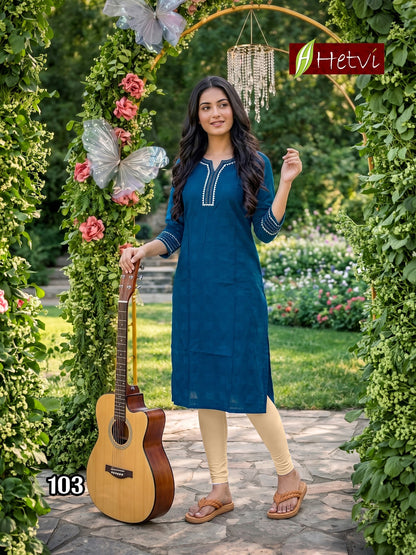 Tripti Hetvi Silk Knee Length Kurtis Manufacturer Gujarat