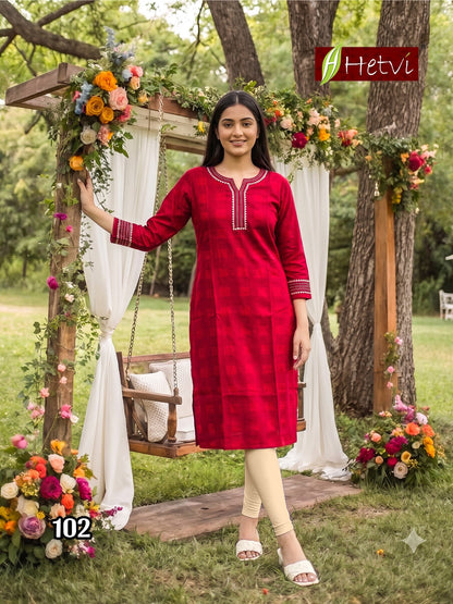 Tripti Hetvi Silk Knee Length Kurtis Manufacturer Gujarat