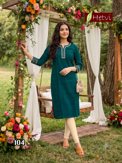 Tripti Hetvi Silk Knee Length Kurtis Manufacturer Gujarat