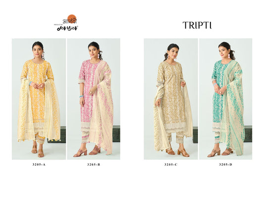 Tripti Jay Vijay Pure Cotton Pant Style Suits Wholesale