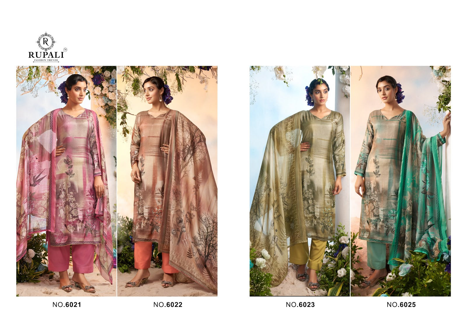 Tripti Rupali Viscose Muslin Pant Style Suits Manufacturer India