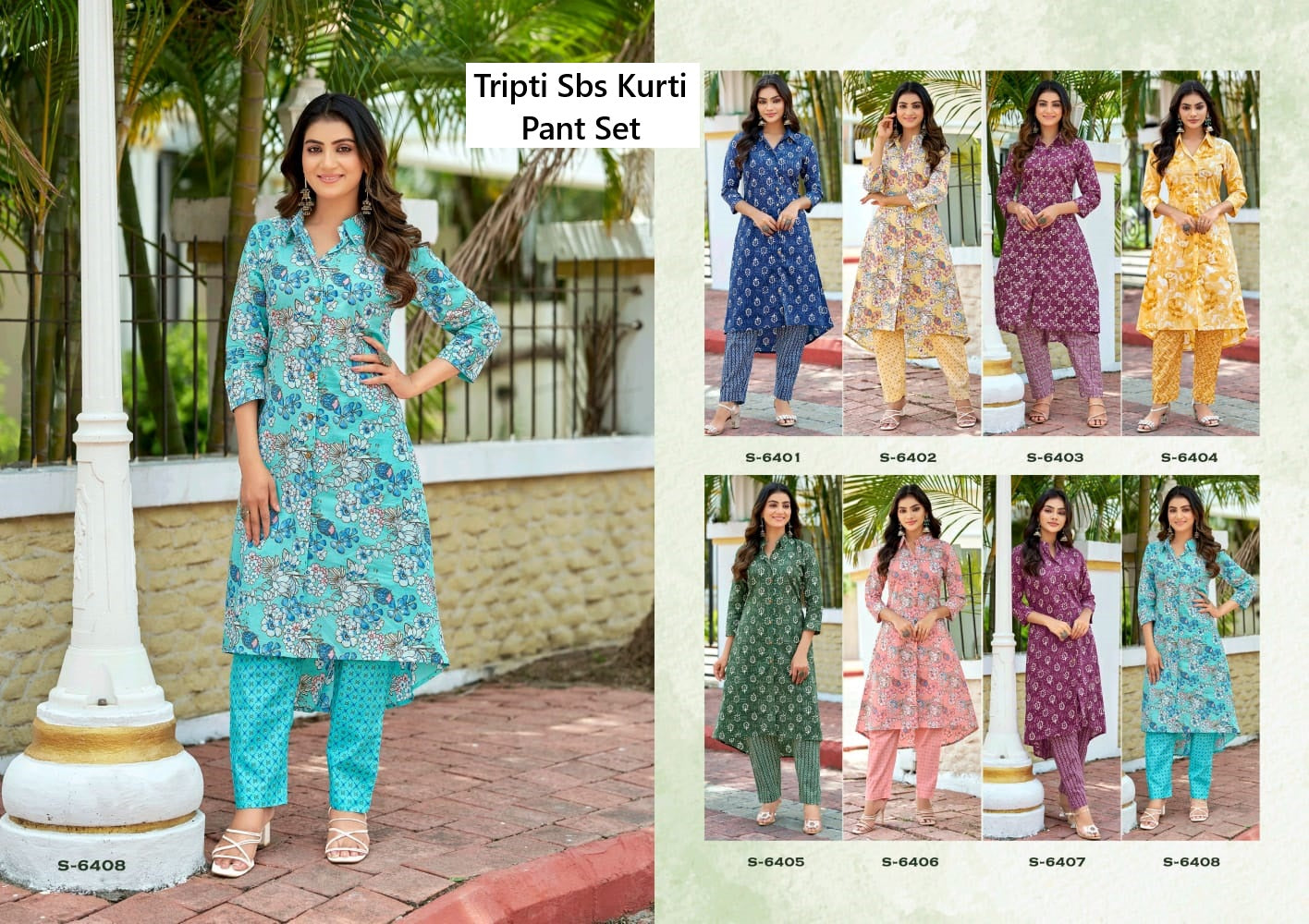 Tripti Sbs Cotton Kurti Pant Set Wholesaler