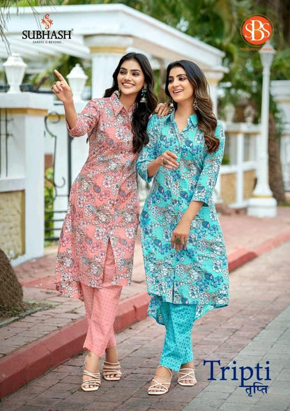 Tripti Sbs Cotton Kurti Pant Set Wholesaler