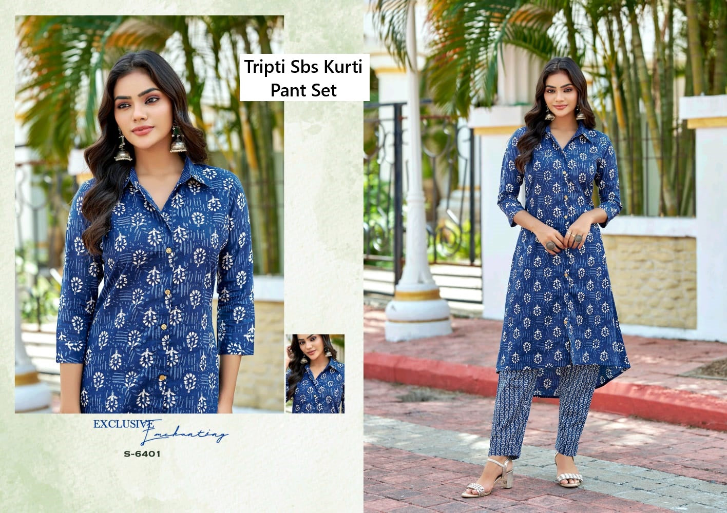 Tripti Sbs Cotton Kurti Pant Set Wholesaler