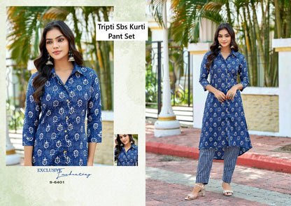 Tripti Sbs Cotton Kurti Pant Set Wholesaler