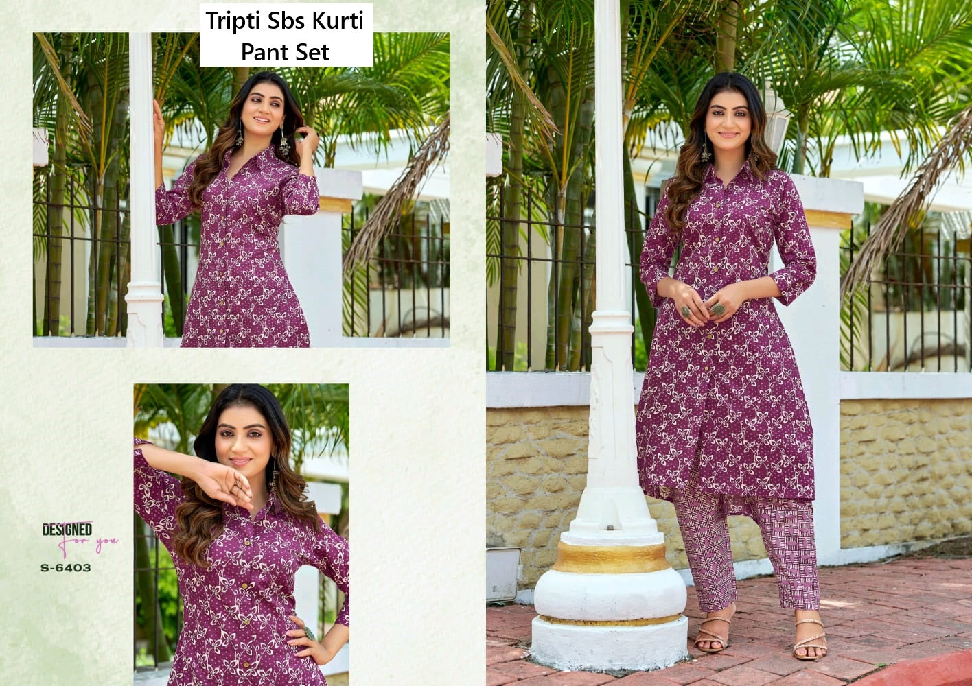 Tripti Sbs Cotton Kurti Pant Set Wholesaler
