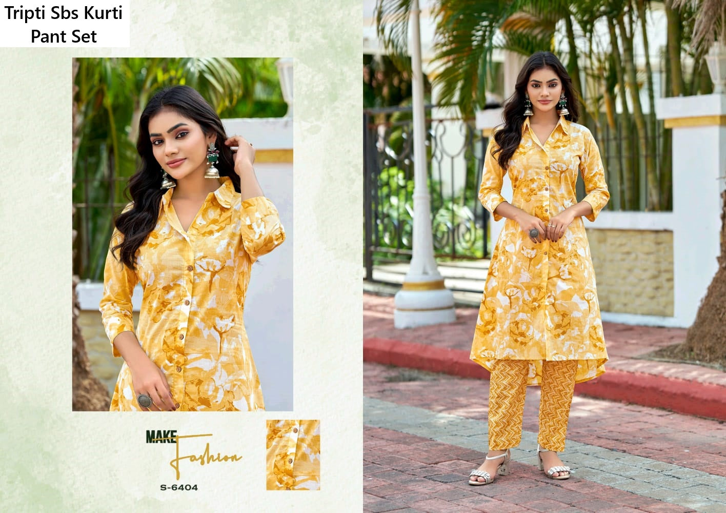 Tripti Sbs Cotton Kurti Pant Set Wholesaler