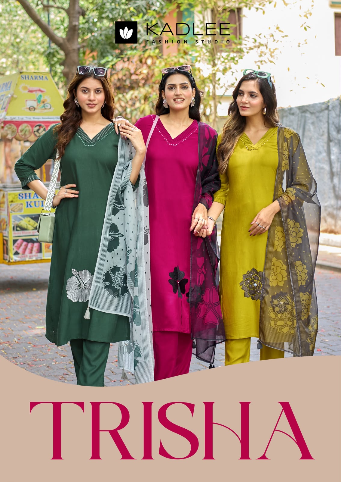 Trisha Kadlee Rayon Readymade Pant Style Suits Supplier India