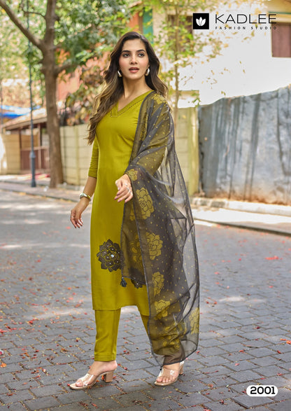 Trisha Kadlee Rayon Readymade Pant Style Suits Supplier India