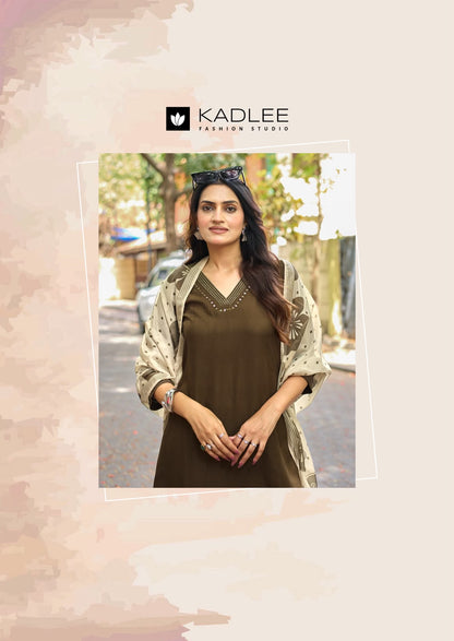 Trisha Kadlee Rayon Readymade Pant Style Suits Supplier India