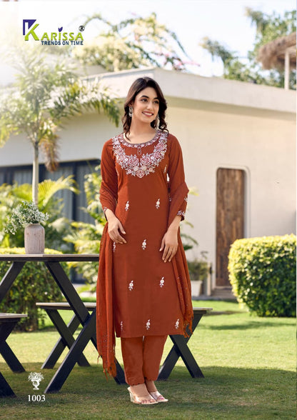 Trisha Karissa Cotton Readymade Pant Style Suits Manufacturer Ahmedabad