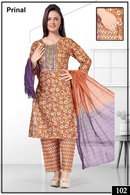 Trisha Prinal Mix Cotton Readymade Pant Style Suits Manufacturer Ahmedabad