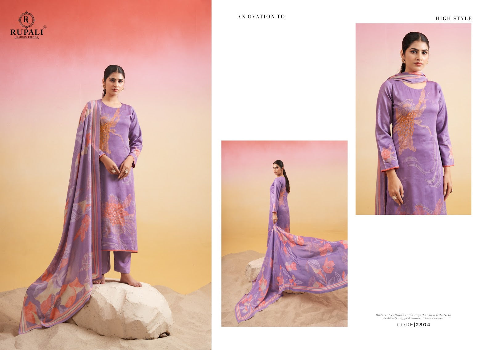 Trisha Rupali Jaam Satin Pant Style Suits Supplier Ahmedabad