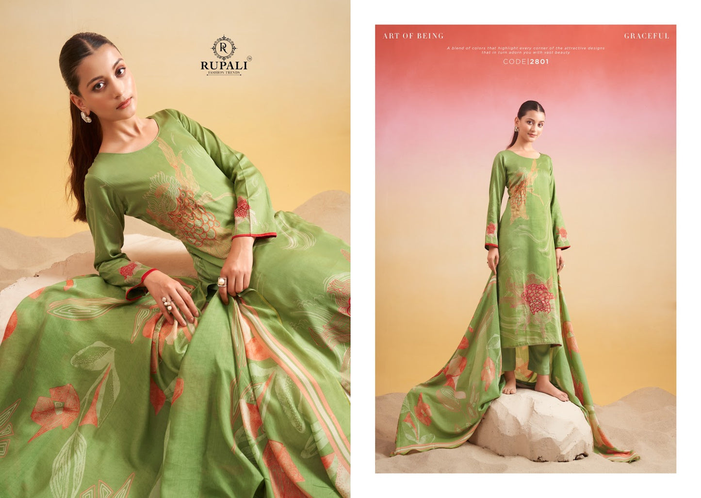 Trisha Rupali Jaam Satin Pant Style Suits Supplier Ahmedabad