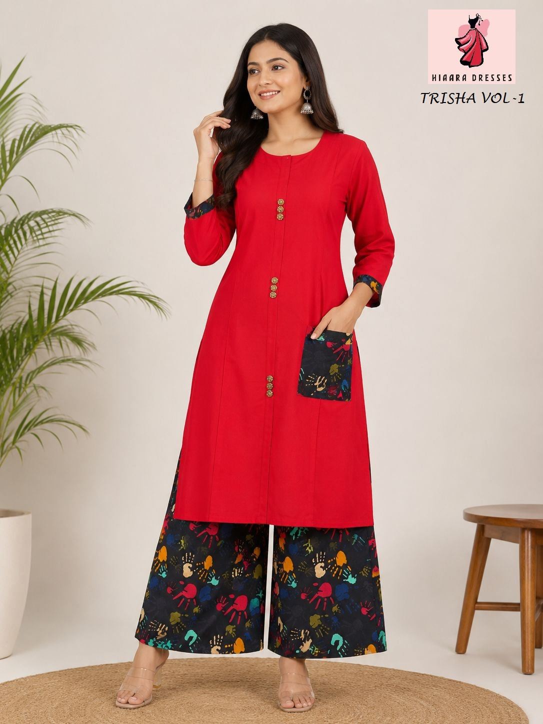 Trisha Vol 1 Hiaara Rayon Kurti Plazzo Set Supplier Ahmedabad