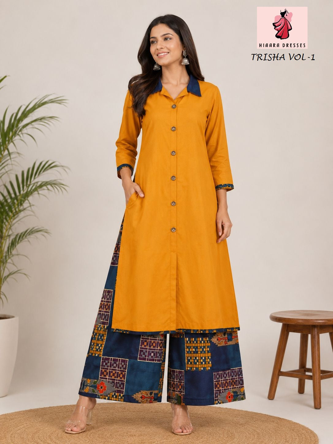 Trisha Vol 1 Hiaara Rayon Kurti Plazzo Set Supplier Ahmedabad