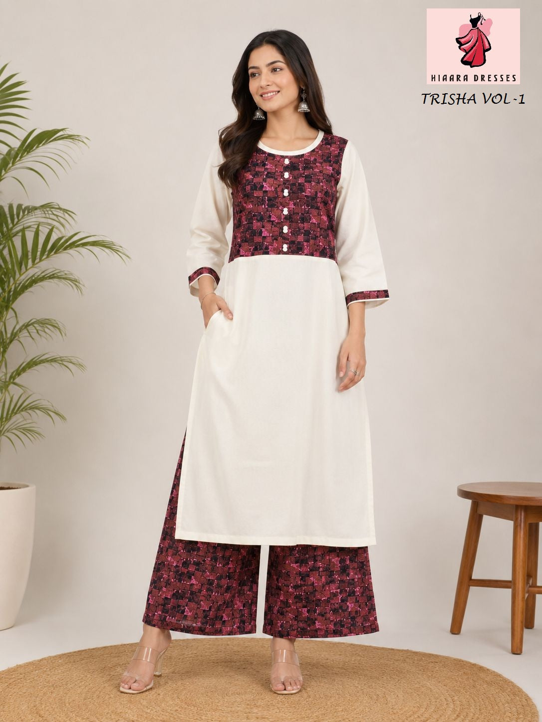 Trisha Vol 1 Hiaara Rayon Kurti Plazzo Set Supplier Ahmedabad