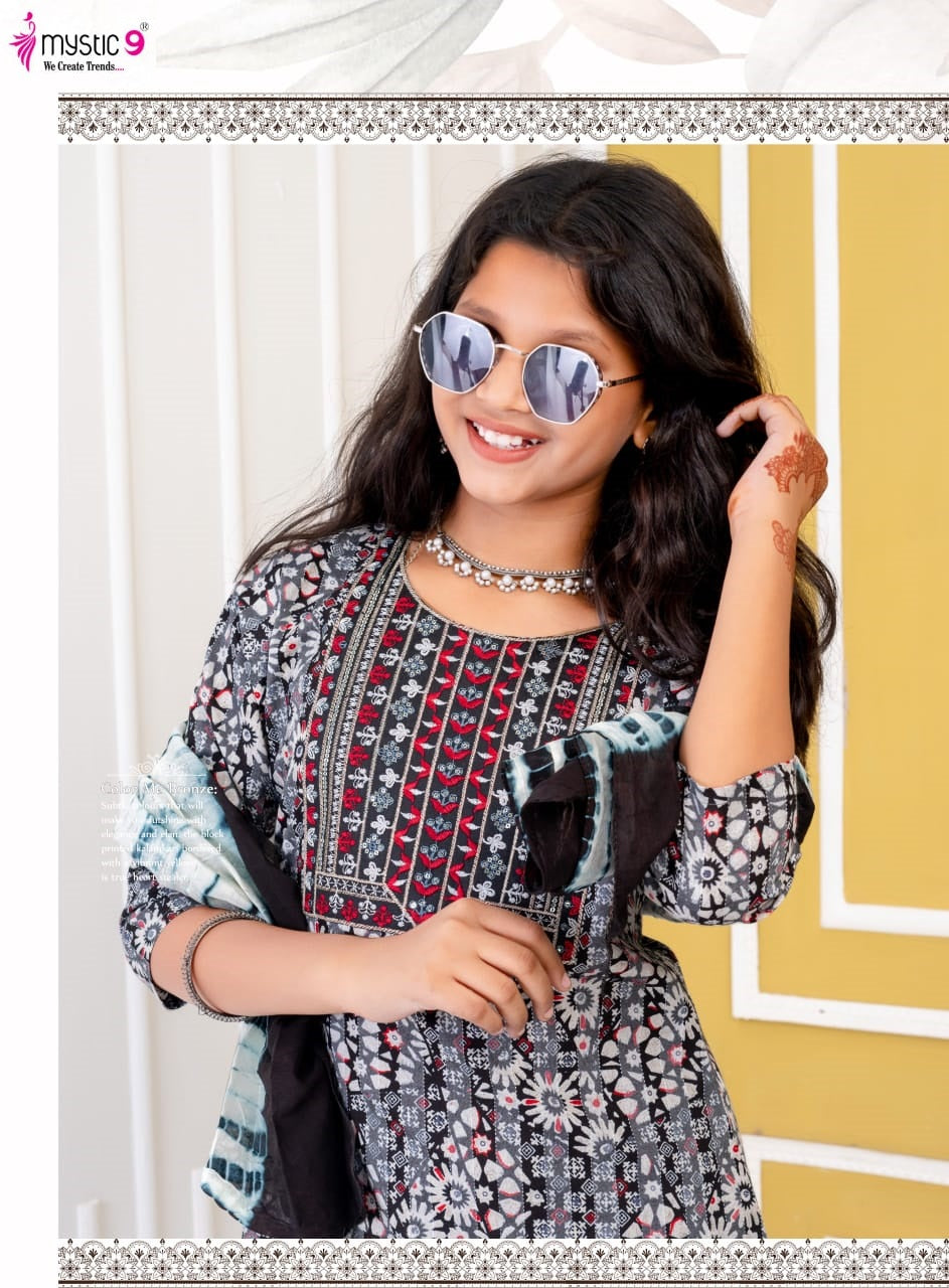 Trisha Vol 2 Mystic 9 Rayon Girls Readymade Pant Suits Supplier Ahmedabad