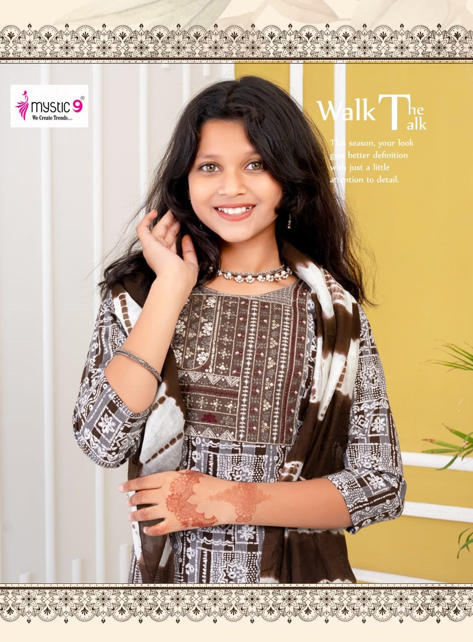 Trisha Vol 2 Mystic 9 Rayon Girls Readymade Pant Suits Supplier Ahmedabad