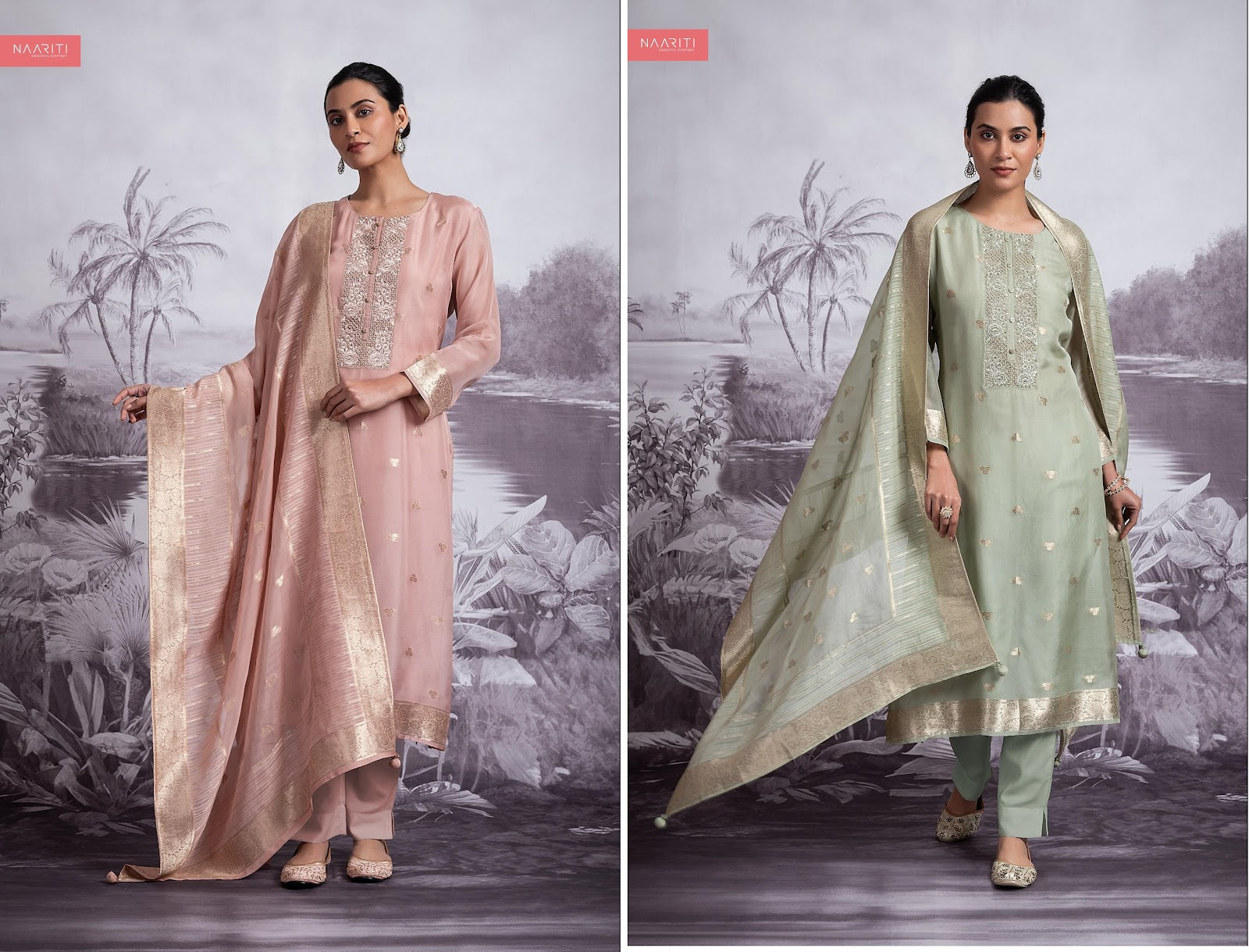Trishla Naariti Organza Pant Style Suits Exporter