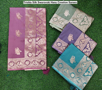 Trishla Silk Swarovski Hans Creation Sarees Wholesale Price