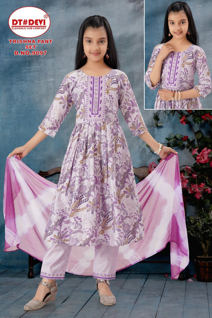 Trishna Dn 9097 Dt Devi Vetican Girls Readymade Pant Suits Wholesale