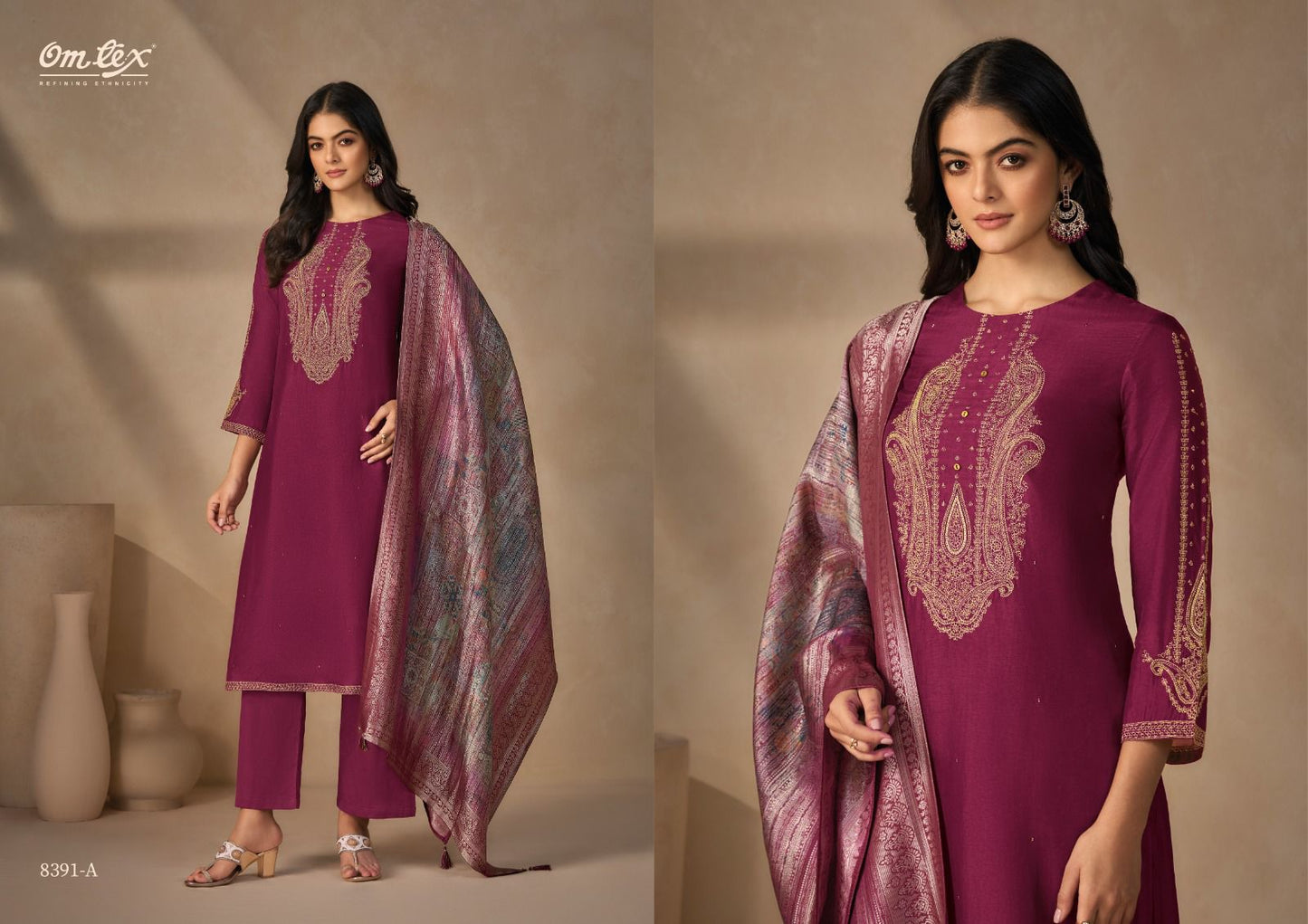 Tritika Omtex Silk Pant Style Suits Manufacturer Ahmedabad