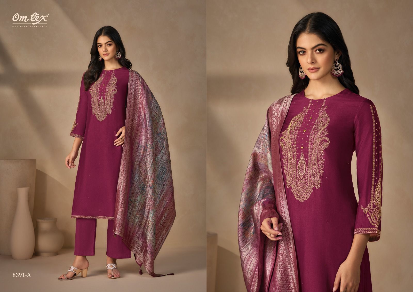 Tritika Omtex Silk Pant Style Suits Manufacturer Ahmedabad