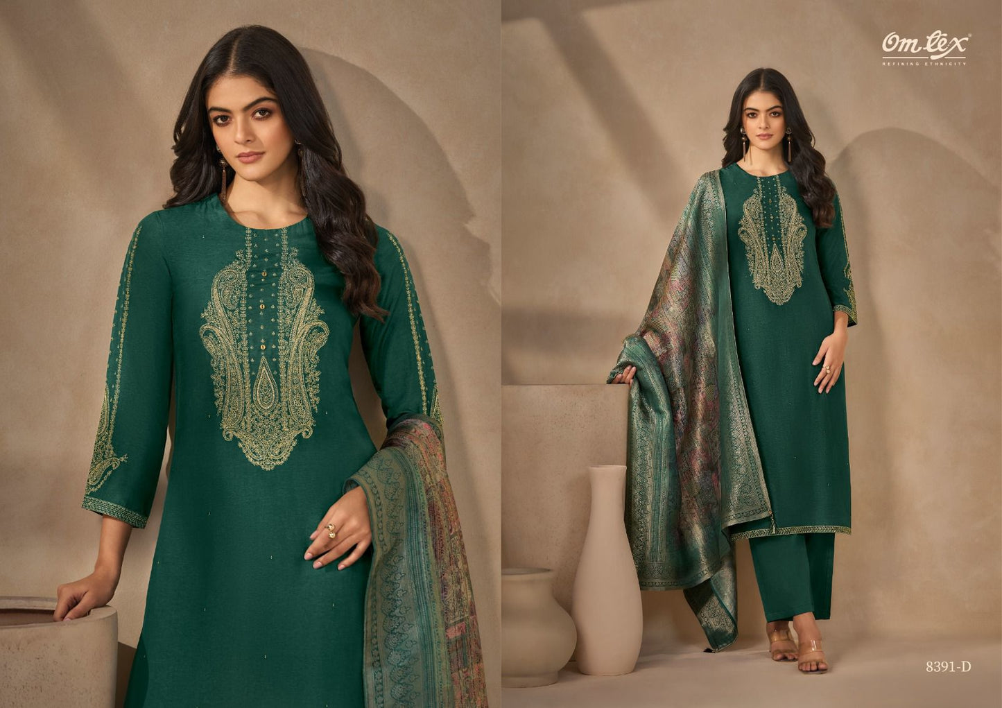 Tritika Omtex Silk Pant Style Suits Manufacturer Ahmedabad