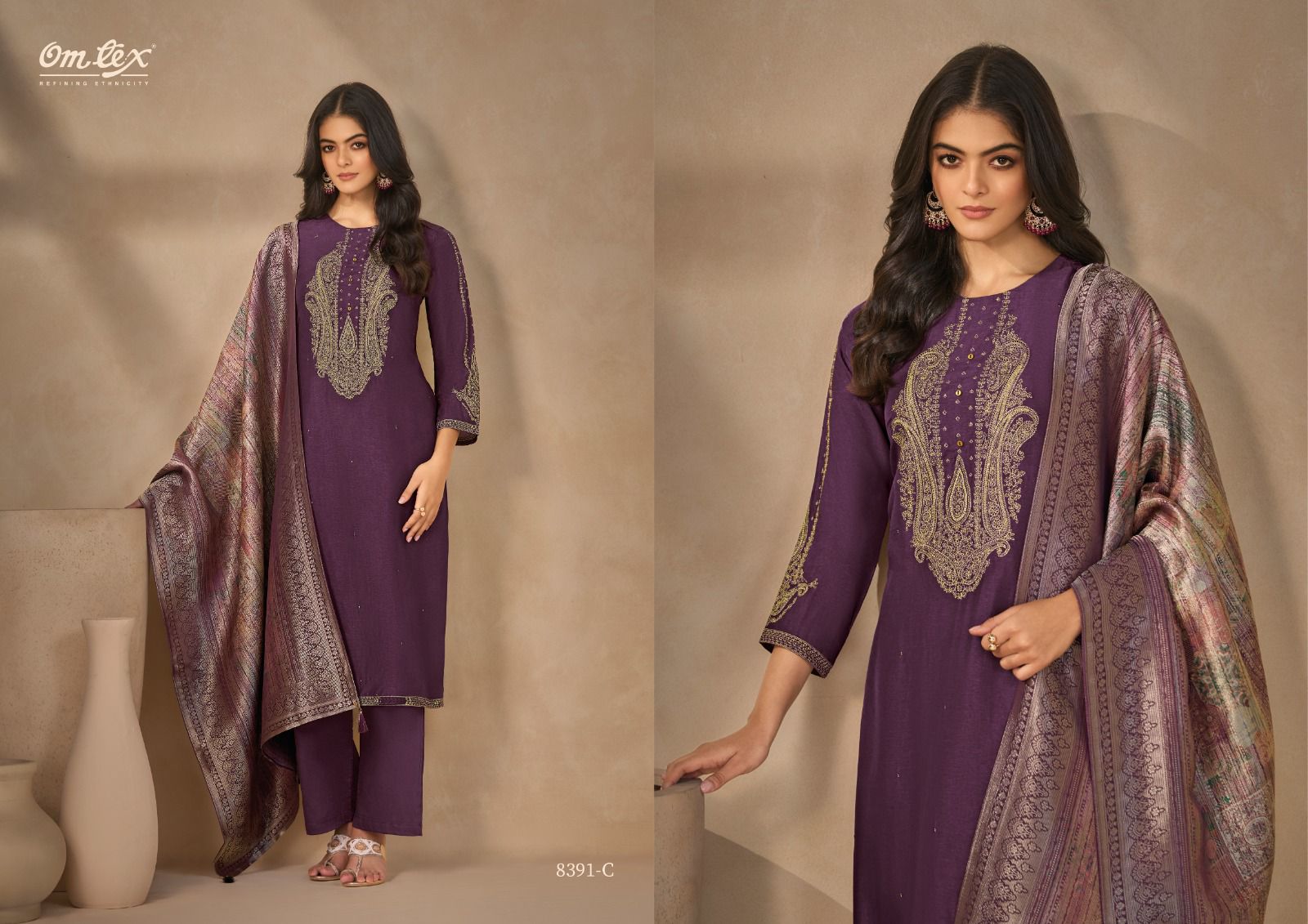 Tritika Omtex Silk Pant Style Suits Manufacturer Ahmedabad