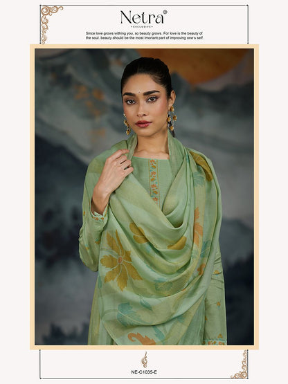 Triya Netra Premium Cotton Pant Style Suits Exporter India
