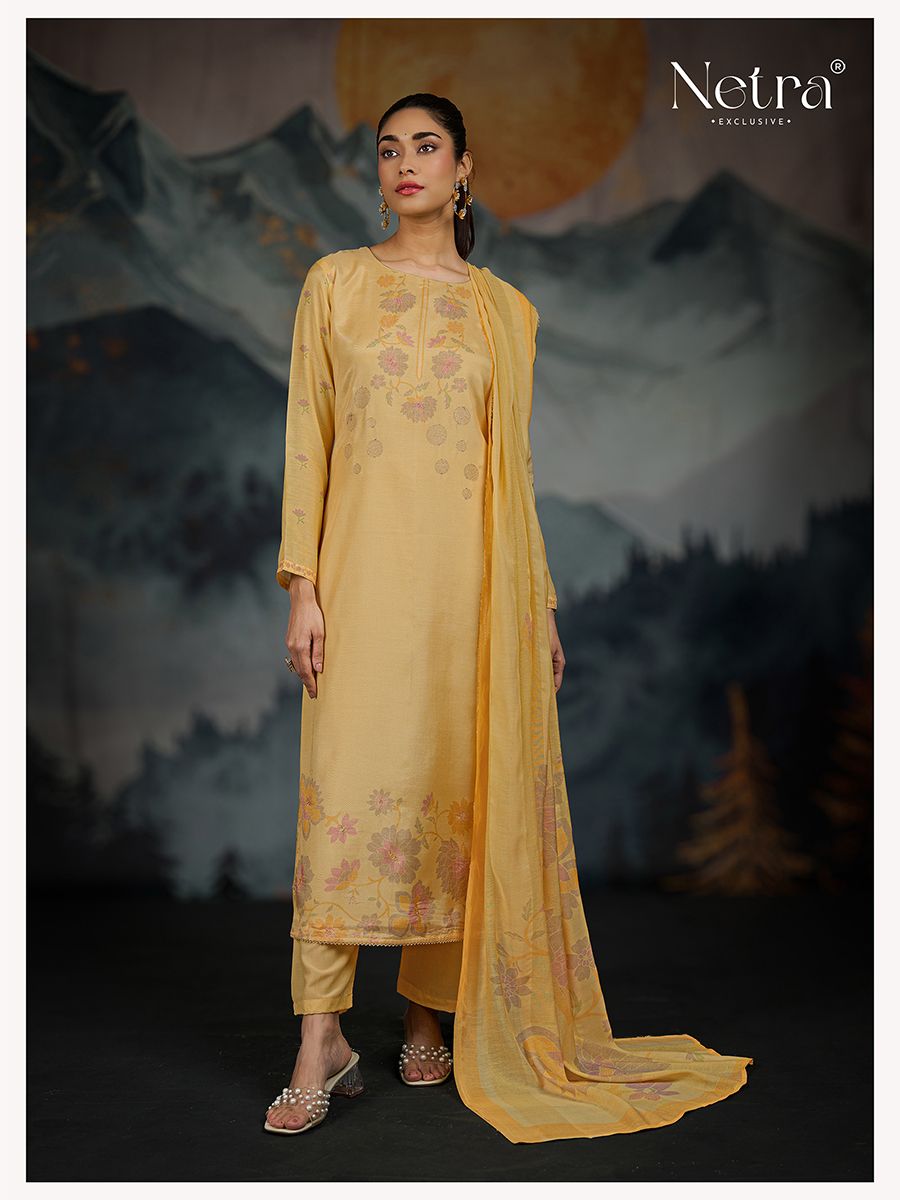 Triya Netra Premium Cotton Pant Style Suits Exporter India