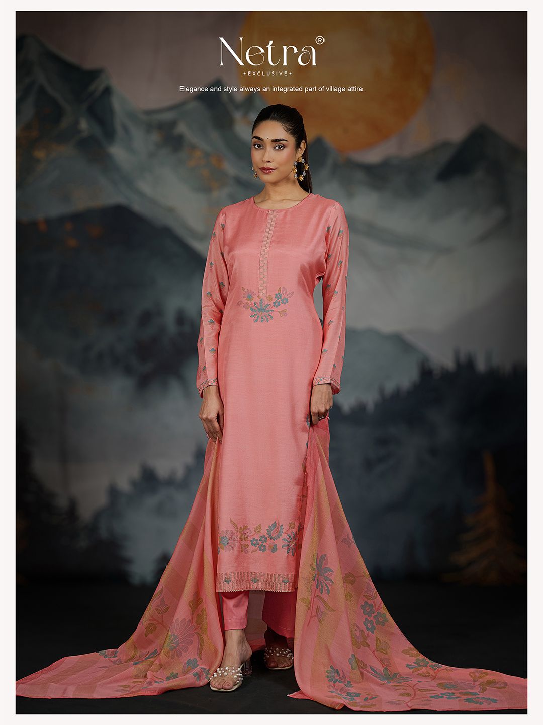 Triya Netra Premium Cotton Pant Style Suits Exporter India
