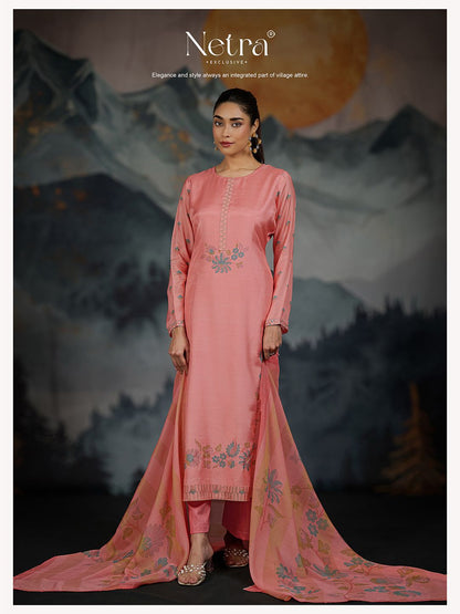 Triya Netra Premium Cotton Pant Style Suits Exporter India
