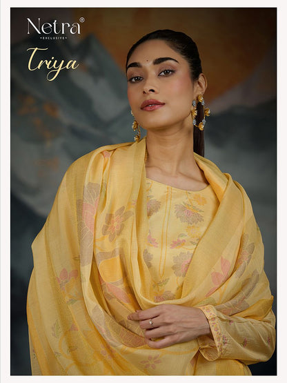Triya Netra Premium Cotton Pant Style Suits Exporter India