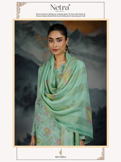 Triya Netra Premium Cotton Pant Style Suits Exporter India