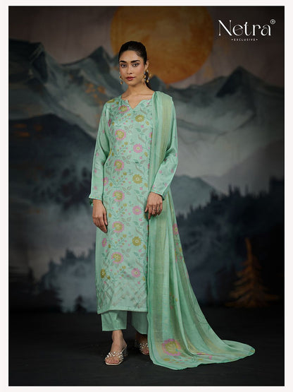 Triya Netra Premium Cotton Pant Style Suits Exporter India