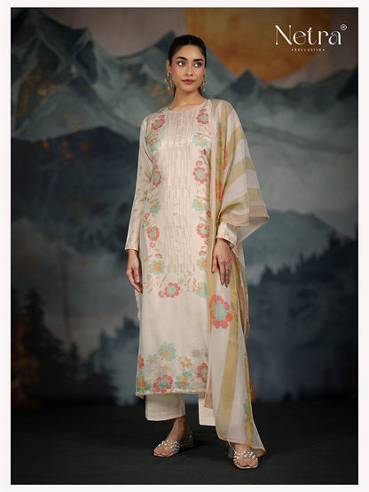 Triya Netra Premium Cotton Pant Style Suits Exporter India