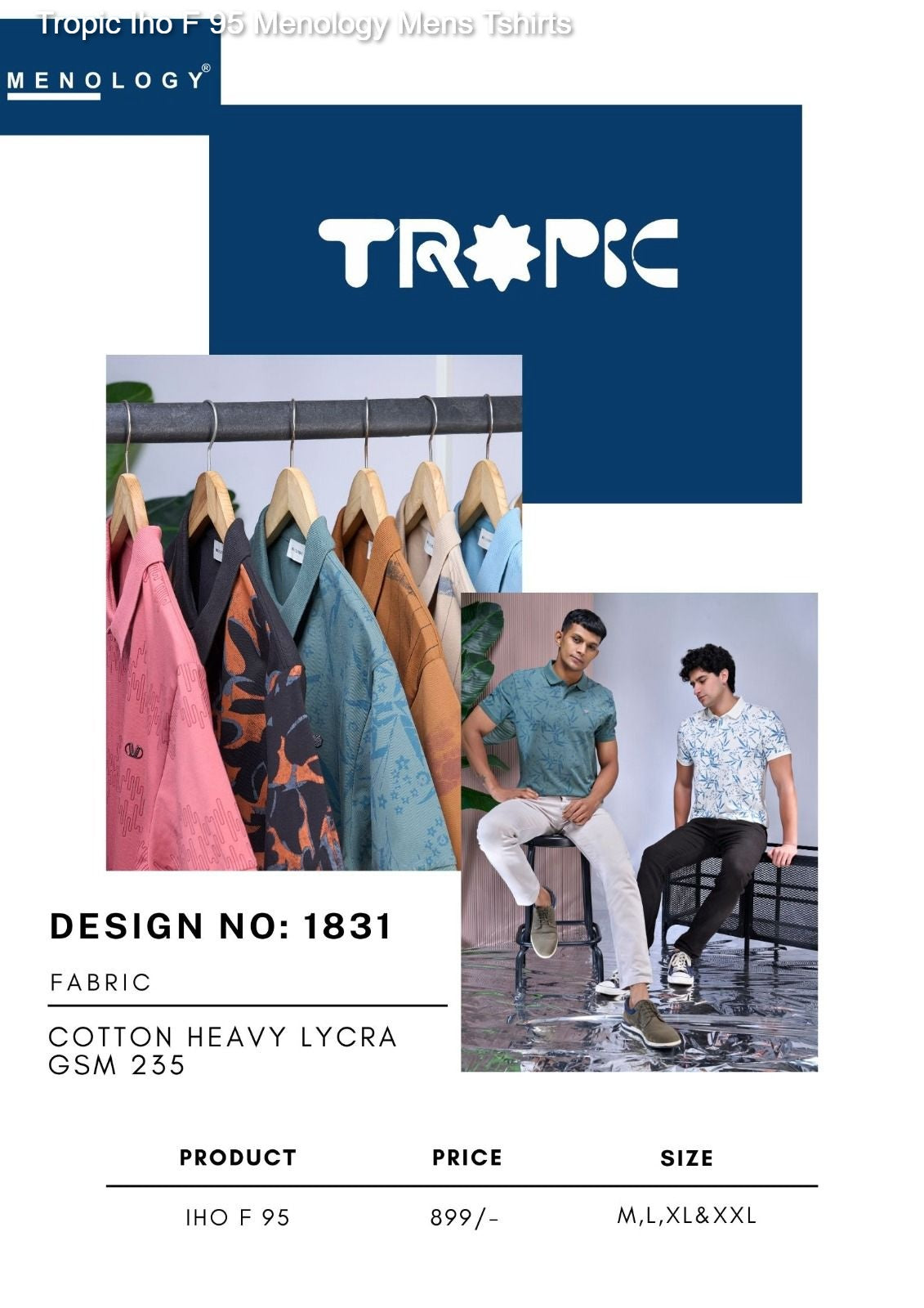 Tropic Iho F 95 Menology Cotton Mens Tshirts Manufacturer Ahmedabad