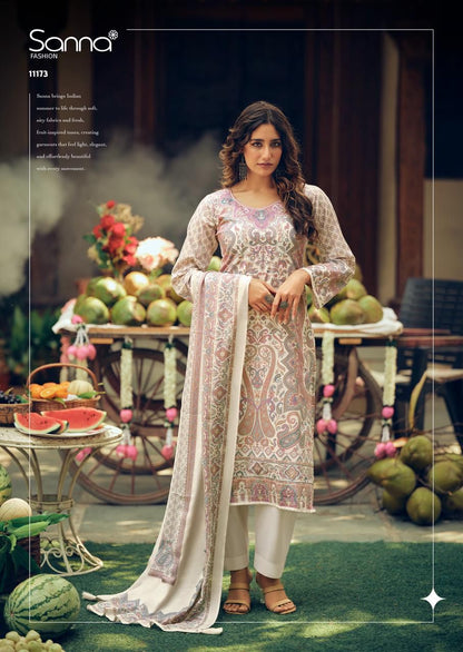 Tropical Stories Sanna Fashion Cotton Pant Style Suits Wholesaler Gujarat