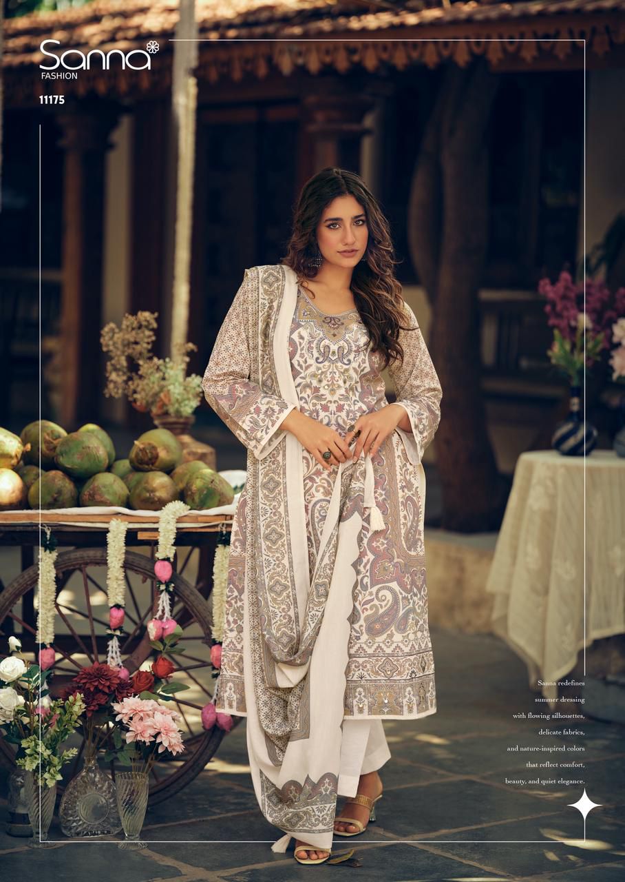 Tropical Stories Sanna Fashion Cotton Pant Style Suits Wholesaler Gujarat