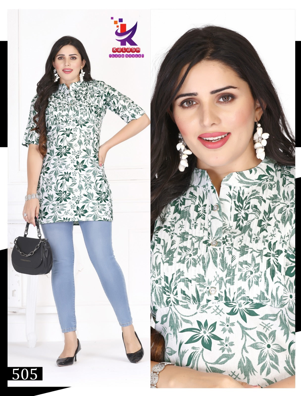 True Beauty 2 Mlm Kalash Lifestyle Cotton Short Kurtis Wholesaler Ahmedabad