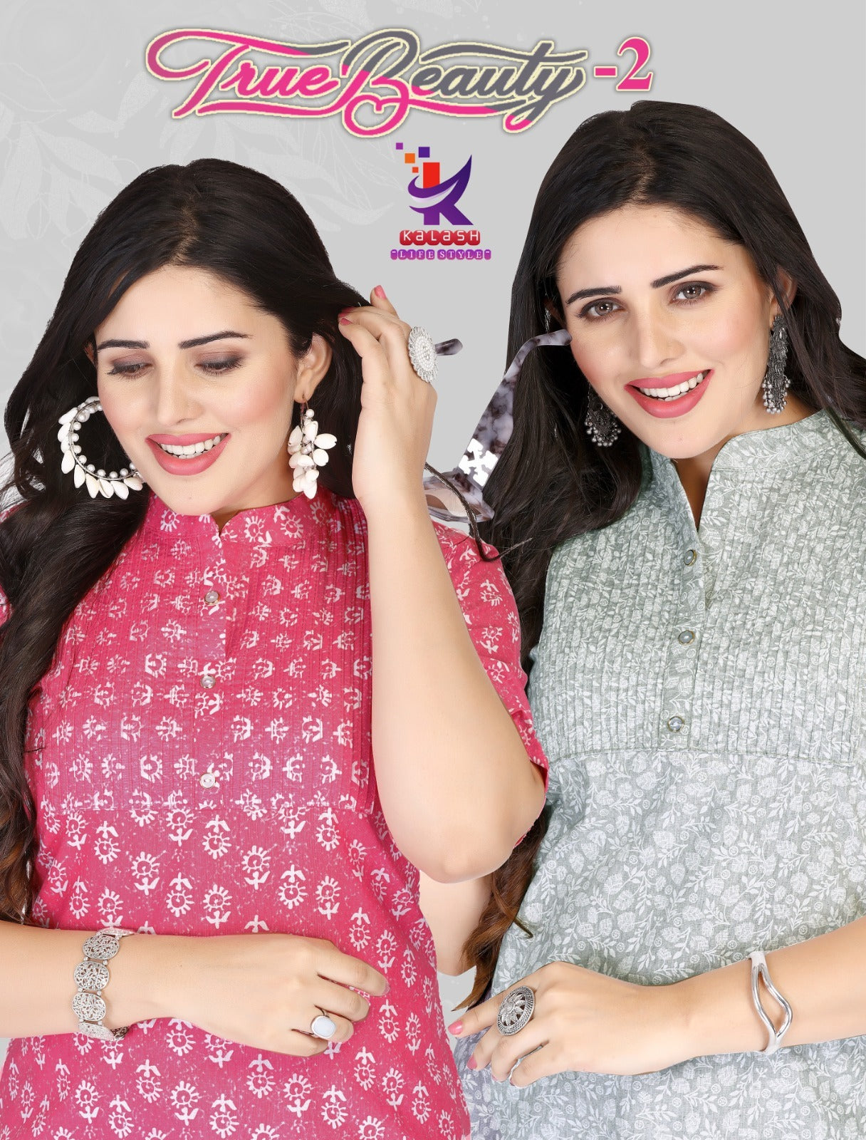 True Beauty 2 Mlm Kalash Lifestyle Cotton Short Kurtis Wholesaler Ahmedabad